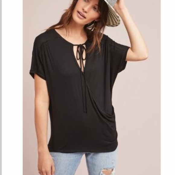 Anthropologie Tops - Anthropologie Bordeaux Amelia Wrap Top